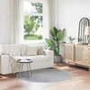 Neslystantis plaukuotas kilimas Pilka 160 x 160 cm PP