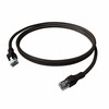 „EasyLan DualBoot® PushPull“ jungiamasis kabelis Cat.6A (EA klasė), S/FTP, RJ45 / RJ45, juodas, 0,5 m