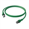 „EasyLan DualBoot PushPull“ jungiamasis kabelis Cat.6A (EA klasė), S/FTP, RJ45 / RJ45, sidabrinis, 2 m