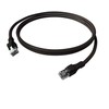 Easylan EasyLan DualBoot® PushPull tinklo kabelis Cat.6A (Class EA), S/FTP, RJ45 / RJ45, juodas, 10 m