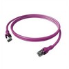 „EasyLan DualBoot PushPull“ pataisos kabelis, Cat.6A (EA klasė), S/FTP, RJ45 / RJ45, violetinis, 5 m
