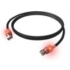 „EasyLan S/FTP DualBoot“ LED patch kabelis Cat.6A, RJ45 / RJ45, LSOH, juodas, 1,5 m