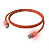 „EasyLan S/FTP DualBoot“ LED patch kabelis Cat.6A, RJ45 / RJ45, LSOH, raudonas, 1,5 m