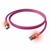 „EasyLan S/FTP DualBoot“ LED patch kabelis Cat.6A, RJ45 / RJ45, LSOH, violetinis, 1 m