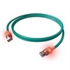 „EasyLan S/FTP DualBoot“ LED patch kabelis Cat.6A, RJ45 / RJ45, LSOH, turkio spalvos, 1,5 m