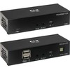 Šakotuvas Eaton Tripp Lite Series USB C to HDMI over Cat6 Extender Kit with KVM Support, 4K 60Hz, 4:4:4, Transmitter/Receiver, USB, PoC, HDCP 2.2, iki 230 ft., TAA - Rozszerzenie dla wideo/audio - HDMI, USB-C - przez CAT 6 - do 70 m - zgodny su TAA - dla P/