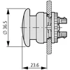 Eaton Grybelinis mygtukas M22- DP-R raudonas - 216714