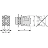 Eaton M22-CK11 matmenų ir montavimo schema