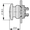 Eaton M22-DP- G grybų mygtukas žalias - 216716