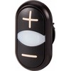 Eaton Dvigubo mygtuko pavara, juoda +/-, su spyruokliniu grąžinimu M22S-DDL-S-X4/X5 (218146)