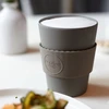 Ecoffee Cup Eko kavos puodelis Eco* puodelis išsinešimui Labai pilkas 350 ml