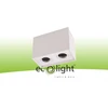 Ecolight Halogeninė šviestuvo apkaustė GU10 Viršutinė Kvadratinė Dviejų Vietų Balta OHN-22B