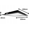 Ecolight Įleidžiamas šviestuvas P/T kvadratinis 18W 1980lm 4000K IP20 juodas DL-1 EC20469
