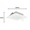 Ecolight Įleidžiamas šviestuvas P/T kvadratinis 18W 1980lm 4000K IP20 baltas DL-1 EC20453