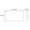Ecolight LED panelės tvirtinimo rėmelis 600x300x44, įspaudžiamas, aliuminis, baltas, EC20200