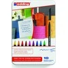Flomasterių rinkinys Edding E-1200, 1mm, apvaliu galiuku, 10 spalvų, metalinėje dėžutėje