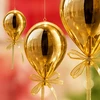 Edelman Kalėdinis rutulys forminis plastikinis saugus balionas skersmuo 15 cm – auksinė
