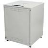 EFB 19 colių tinklo spintelė OFFICE SERIES 12U 600X600 RAL7035 pilka IP20 pilnai surinkta ir išardyta stikliniu priekiu 30 kg keliamoji galia