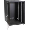 Efb Elektronik EFB 19Zoll Netzwerkschrank OFFICE SERIE 18HE 600X800 RAL9005 Juodas IP20 komplett vormontiert und zerlegbar Glasfront 45KG Traglast