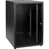 Efb Elektronik EFB 19Zoll Netzwerkschrank OFFICE SERIE 18HE 600X800 RAL9005 Juodas IP20 komplett vormontiert und zerlegbar Glasfront 45KG Traglast