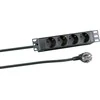 EFB EFB 10'' 1HE Steckdosenleiste 4xCEE 7/3 be Schalter,Alu,sw
