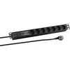 Efb Elektronik EFB EFB 19" 1U maitinimo juostelė 7xCEE 7/3 su SS, aliuminis, juoda