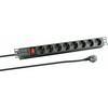 EFB 19" 1HE Steckdosenleiste 8xCEE 7/3 mit Schalter,Juodas