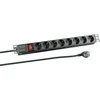 EFB EFB 19'' 1HE Steckdosenleiste 8xCEE 7/3 mit Schalter,Alu,sw