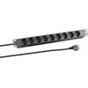 EFB EFB 19" 1U maitinimo juosta 9 kartus 2,0 m be jungiklio, juoda.