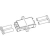 Efb Elektronik EFB Adapteris LC/LC Duplex multimode OM3/OM4, plastikas/keramikinė ugnis, Aqua