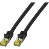Efb Elektronik EFB EFB jungiamasis kabelis Cat6a S/FTP LSZH su Cat7 žaliu kabeliu 1,5 m Juodas 10 Gigabit Ethernet 600MHz 4x2xAWG26/7 Atsparus ugniai Mažai dūmų skleidžiantis