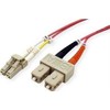 Efb Elektronik EFB EFB LWL Kabelis Duplex Jumper LC-SC 50/125 OM4 3 Meter LSZH Halogenfrei erika violett 2.0mm geprueft mit Messprotokoll