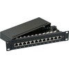 Efb Elektronik EFB EFB Mini-Patchpanel STP 12xRJ45 Cat.6A,10" 1HE,juodas