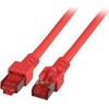 Efb Elektronik EFB EFB RJ45 jungiamasis kabelis S/FTP Cat.6 LSZH 0,15 m RAUDONAS grynas varis Patentuotas ilgio įspaudas ant apsaugos nuo lenkimo movos