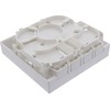 EFB InLine® FTTH tuščia dėžutė iki 4x LC Duplex / 4x SC Simplex, viršutinė 80mm balta