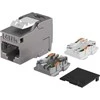 EFB modulis Keystone RJ45 Cat6a STP, plonas, trumpo korpuso, metalinis