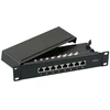 EFB Mini-Patchpanel STP 8xRJ45 Cat.6A 10'' 1HE juoda