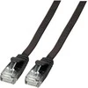 Efb Elektronik EFB RJ45 flat Komutacinis kabelis U/UTP, Cat.6A, PVC, 0,25m, juodas (K8107SW.0,25)
