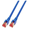 EFB RJ45 patch kabelis S/FTP Cat.6 LSZH 40m MĖLYNAS gryno vario ilgis atspausdintas ant įtempimo mažinimo įvorės patentuotas