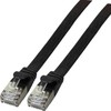 EFB RJ45 Komutacinis kabelis U/FTP, Cat.6A, RohCable TPE 4,0mm ultraflex, 0,5m, juodas (K5547SW.0,5)
