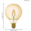 EGLO 12224, 4.9 W, 42 W, E27, 500 lm, 20000 h, Warm baltas
