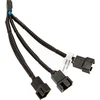 Ek Water Blocks EK Vanduo Blocks EKWB 3x skirstytuvo laidas 4 kontaktų PWM ventiliatoriui, 10cm, Y-kabelis (juodas)