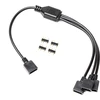 Ek Water Blocks Ek Vanduo Blocks EK Vanduo BlocEK Vanduo Blocks EK-Loop D-RGB splitter cable, 3-way – juodas