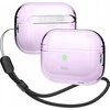 Elago AirPods Pro 2 Nylon Strap TPU Shell dėklas - etui su paskiem do AirPods Pro 2 šviesiai violetinė