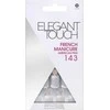 Rinkinys „Elegant Touch“ natūralių prancūziškų kvadratinių dirbtinių nagų Rožinė 143 Petite (XS), 24 vnt.