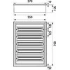 Elektro Plast 9.524 Modulinis skirstomasis skydas 5x24, įleidžiamas, IP54 DARP-120, aliuminio durys, baltas 9.524