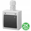 Elektro Plast AQUANT 2K paviršinio montavimo kryžminė jungtis IP65 pilka 5006-65