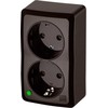 Elektro Plast Nasielsk Elektro-Plast BERG Dvigubas schuko lizdas n/t 2x2P+Z 16A ruda 3738-05