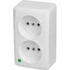 Elektro Plast Nasielsk GNIAZDO 2X2P N/T IP20 Baltas BERG