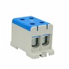Elektro Plast 48.215 Paskirstymo blokas-šakos 2x1 polių AL/CU 35-150mm2 mėlynas plokščias montavimas ir TH bėgis WLZ35/2x150/n 48.215